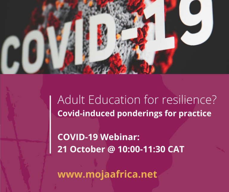 Covid 19 Webinar Adult Education for resilience